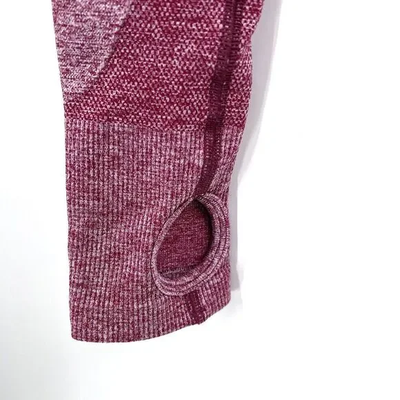 Gymshark Pink Flex Sports Cropped Long Sleeve Athletic Top Thumbholes - Picture 6 of 8
